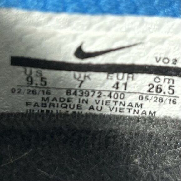 Nike Metcon 2 843972-400 Women’s Sz 9.5 AMP Blue Yellow Athletic Gym Shoes Used - Picture 13 of 13